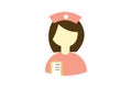 Medical Nurse Icon with Patient Biodata