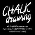 Chalk Drawing font. Handwritten uppercase and lowercase letters and numbers.