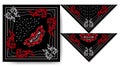 Bandana japan hanya mask demon vintage design