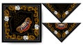 Bandana japan tiger mask vintage design