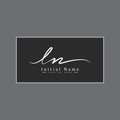 Initial Letter LN Logo - Handwritten Signature Style Logo