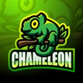 Chameleon esport logo mascot design Royalty Free Stock Photo