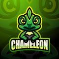 Chameleon esport logo mascot design