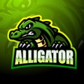 Alligator mascot esport logo design