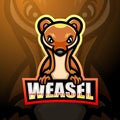 Weasel esport logo mascot design Royalty Free Stock Photo