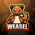 Weasel esport logo mascot design Royalty Free Stock Photo