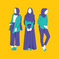 Bundle of Muslim girl wearing hijab.