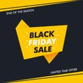 Creative vector of Black friday sale banner