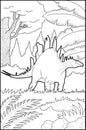 A type of spiky-back dinosaur Coloring Page