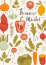 Farmers` market poster Royalty Free Stock Photo