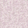 Vector pen drawing branches and leaves motif seamless repeat pattern retro pink background