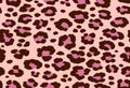 Leopard creative pattern texture repeating seamless pink and black Royalty Free Stock Photo
