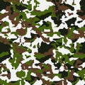 Digital camo. Seamless camouflage pattern. Military modern texture. Green, brown and black forest colors. Vector Royalty Free Stock Photo