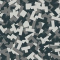PrintGeometric camouflage seamless pattern. Abstract modern camo, black and white modern military texture background. Vector