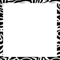 Blank Photo Frame. Zebra pattern. Stylish stripes frame. For the cover design. Vector Royalty Free Stock Photo