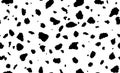 Vector  cow skin. Dalmatians dog spots. animal skin seamless pattern. Black and white. Animal print texture. Royalty Free Stock Photo