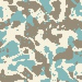 Vector camouflage digital pattern, soldier`s uniform, seamless camo background. Army wallpaper, textile printing