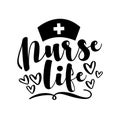 Nurse life - calligraphy with hearts