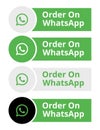 Collection of Order on whatsapp icon vector in white background