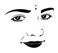 Indian Woman Face with Traditional and innocent look Royalty Free Stock Photo