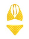 Yellow polka dot bikini Royalty Free Stock Photo