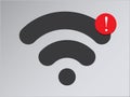 Wifi symbol on grey