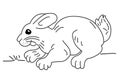 Kids drawing concept of Rabbit Running on the ground Royalty Free Stock Photo