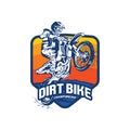 Dirt bike extreme sport vector illustration logo design Royalty Free Stock Photo