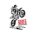 Dirt bike extreme sport vector illustration logo design