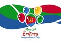 May 24, Independence Day of Eritrea vector illustration.