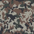 Camouflage pattern background, jeans texture effect, seamless vector illustration. Classic clothing style masking camo . Royalty Free Stock Photo