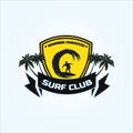Surf summer paradise innovation logo design