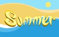 Lettering desaign of the word Summer Royalty Free Stock Photo