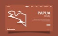Landing Page - Papua island vector map
