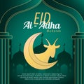 Eid Al-Adha Template Design Holy Day for Muslims and Islam