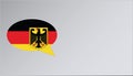 Germany flag in spech bubble