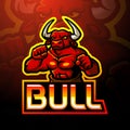 Bulls esport logo mascot design