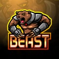 Beast Bear esport logo mascot design