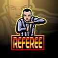 Referee esport logo mascot design Royalty Free Stock Photo