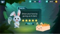 Happy bunny game screen for kids