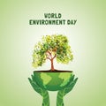 World Environment day. green background Royalty Free Stock Photo