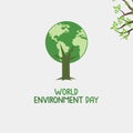 World Environment day. green background Royalty Free Stock Photo