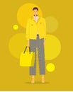 Yellow fashion illustration