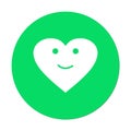 Smile heart button