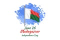 June 26 Independence Day of Madagascar vector illustration. Royalty Free Stock Photo