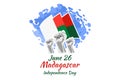June 26 Independence Day of Madagascar vector illustration. Royalty Free Stock Photo