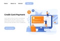 Credit Card Payment Illustration for website and mobile apps