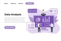 Modern flat design concept Illustration of Data Analysis Landing page. Vector illustration Royalty Free Stock Photo