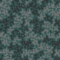 Green cross stitch camouflage seamless pattern for your design. Fashionable emerald color knit fabric texture. Vector