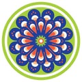 Illustration vector graphic of mandala full color. Royalty Free Stock Photo